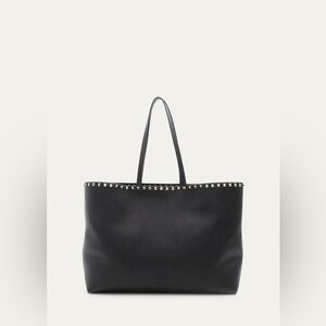 SOLD Valentino Garavani Black Rockstud Vitello Tote Bag